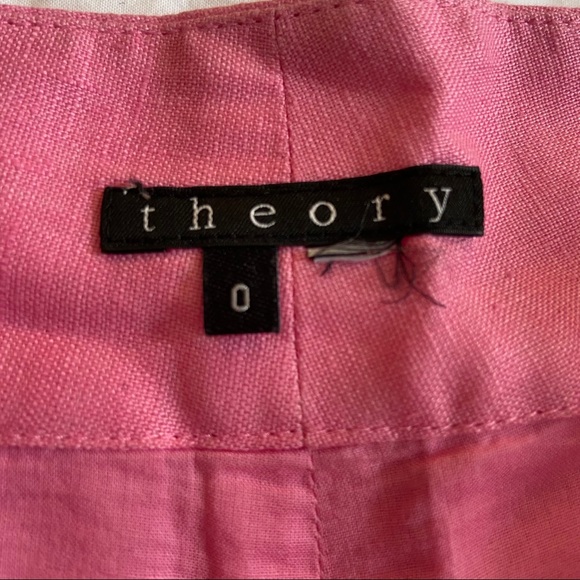 Vintage Theory Linen Bright Pink Shorts - Picture 6 of 8